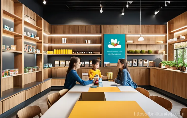 에코크리에이션과 사회적 책임 - **Prompt 1: A Vibrant Eco-Community Hub**
    A bright, wide-angle shot of a bustling community cent...